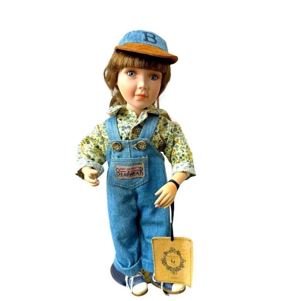 BOYDS Yesterdays Child Ltd Edition Porcelain Doll Paige & Spinner in Box & COA